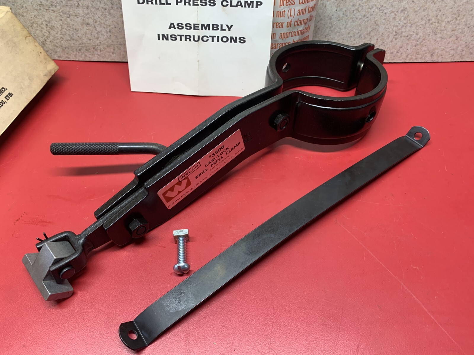 Machinist Tool Welch Cam-Lock Drill Press 3-1/2″ Clamp (NOS) No 3500