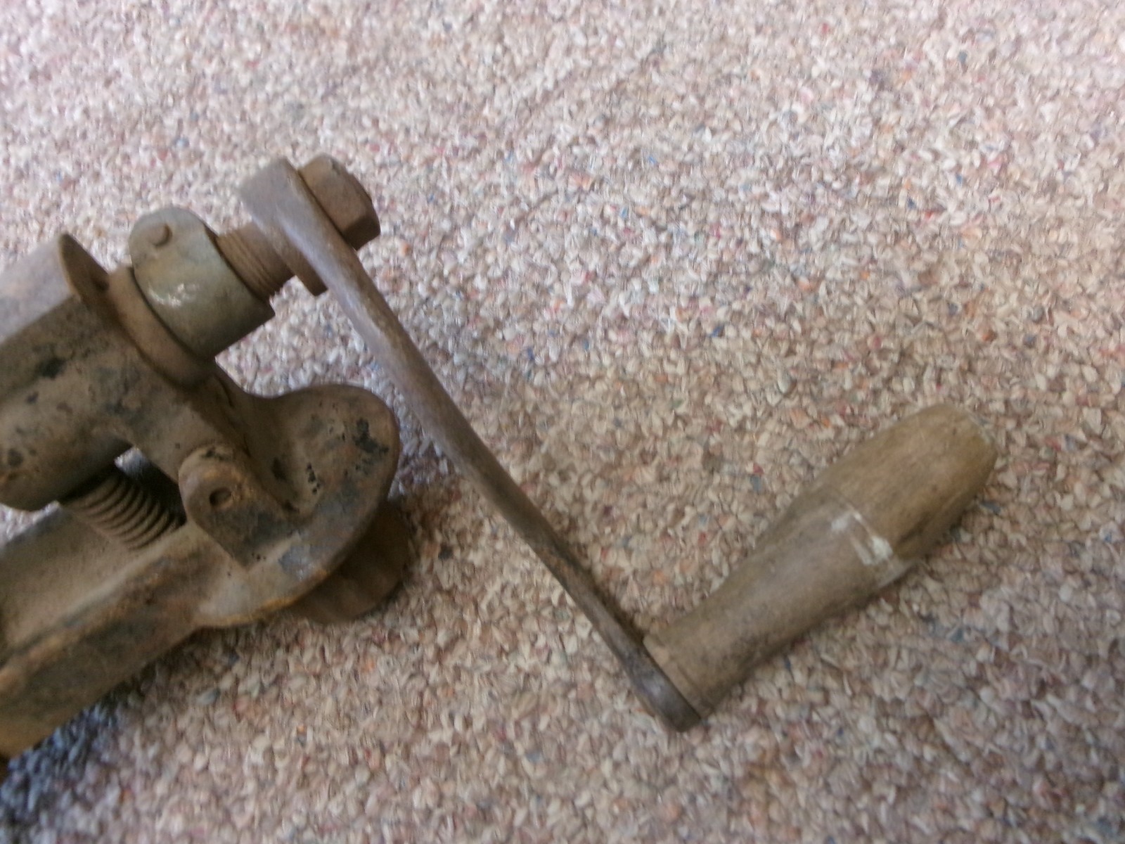 1867 ANTIQUE PECK STOW & WILCOX CO. METAL WORKING TOOL MACHINE HAND CRANK
