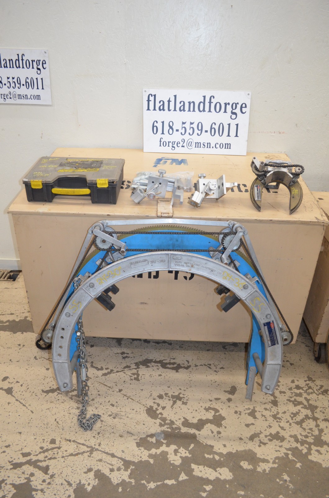 5 H&M Pipe Beveling Saddle Machines 2″ to 30″ Models 0, 1, 2, 3, & 30 w/ Extras