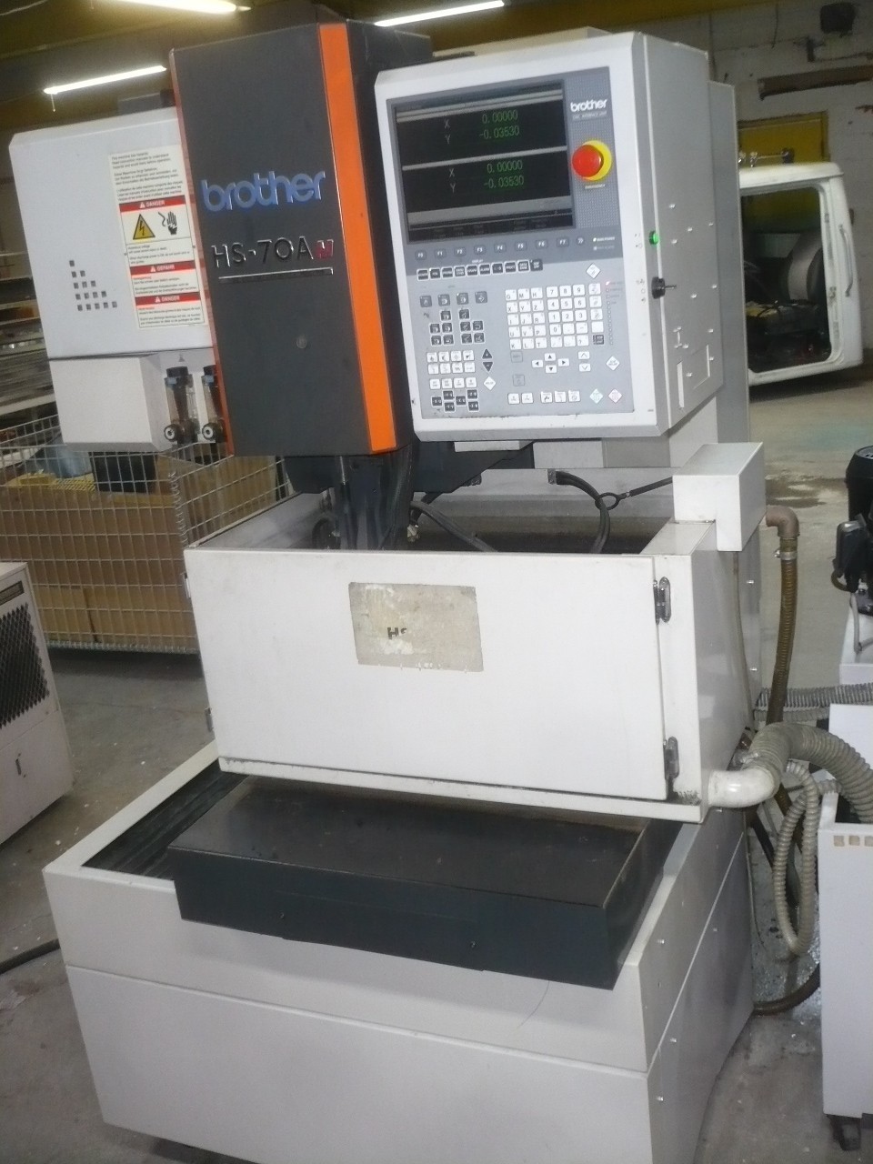 Brother HS-70AM wire edm, anti electrolysis p.s., 28 sq in/hr, 4800 hrs, HS-70A