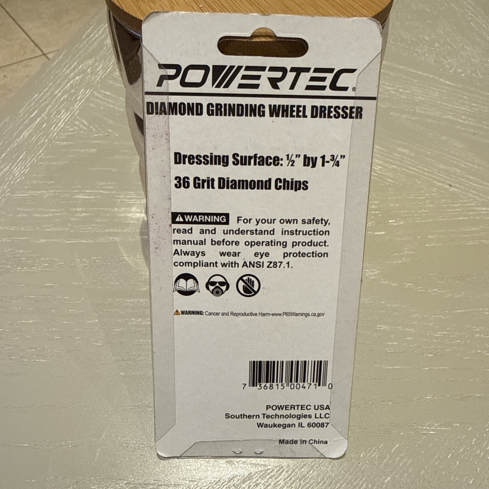 Powertec 71003 Diamond Grinding Wheel Dresser – 36 Grit for Perfect Finishing