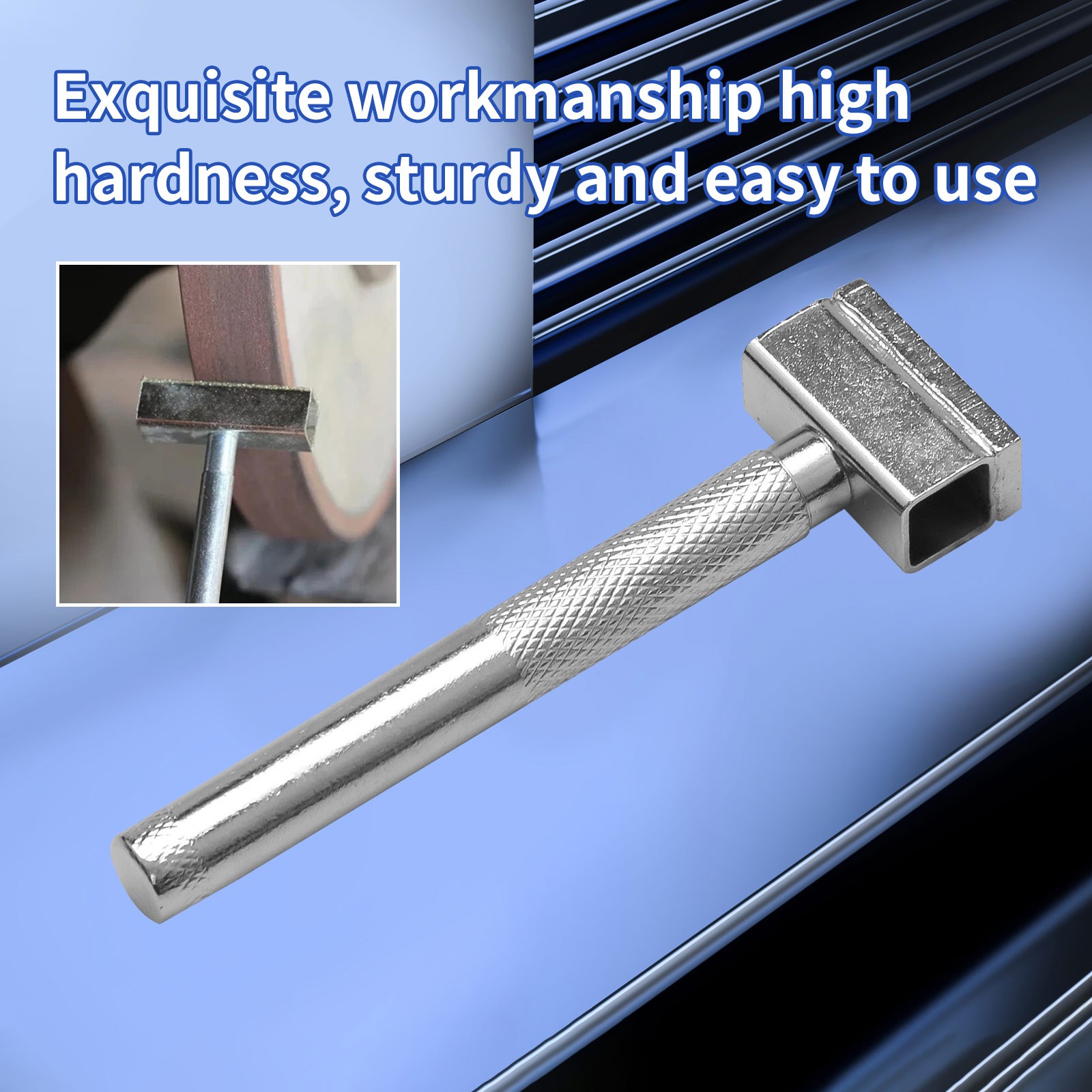 Durable T-Type Diamond Grinding Wheel Dresser with Non-Slip Knurled Handle Grip
