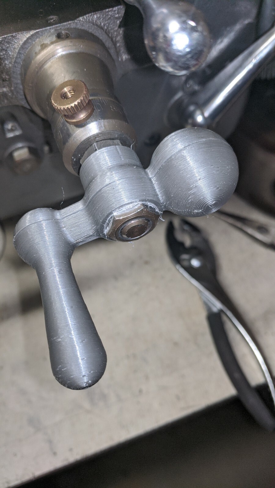 Atlas Craftsman 10″ and 12″ Lathe Crossfeed Ball Crank Thumb Hand Wheel