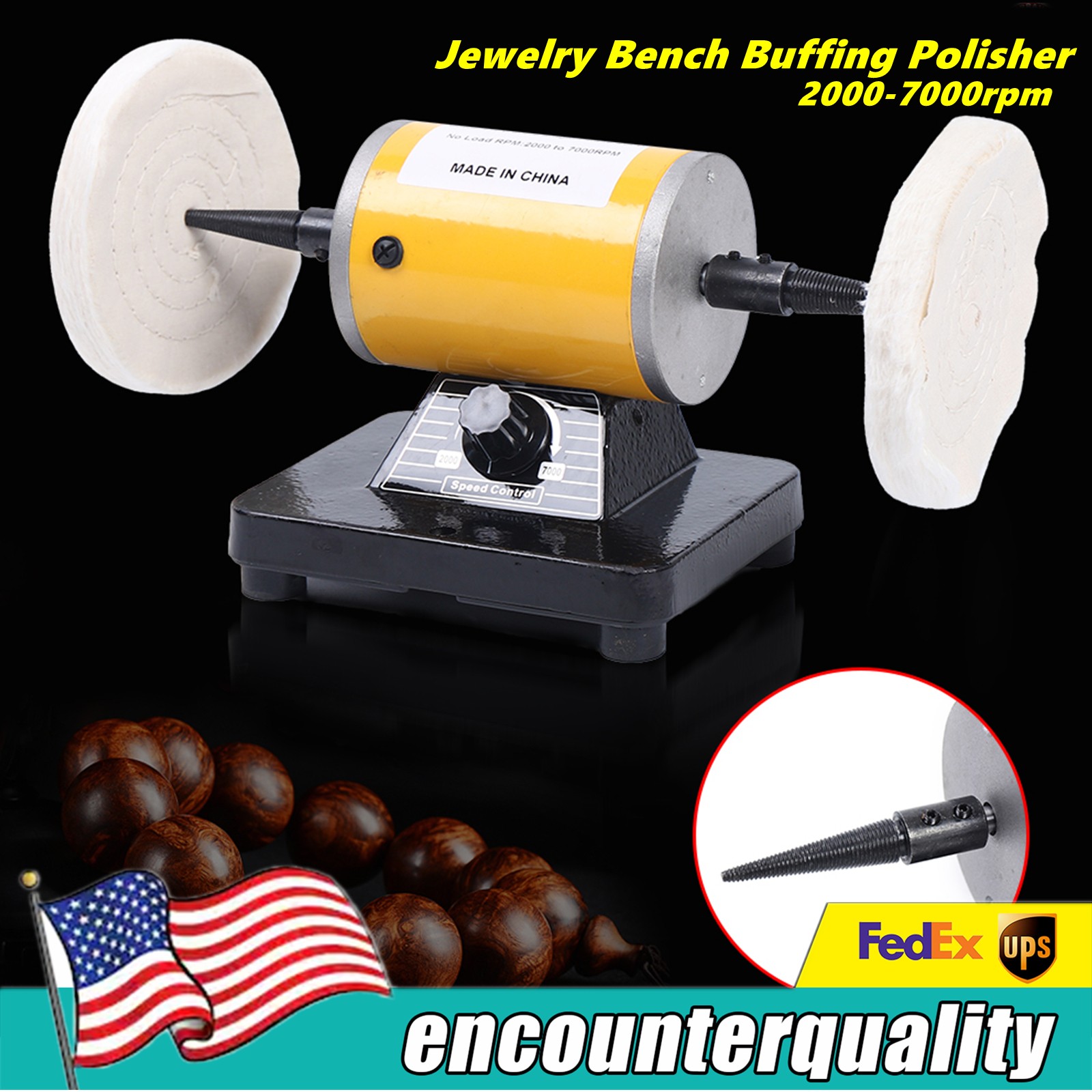 MiNi Jewelry Rock Polishing Buffing Machine Bench Jewelery Polisher Grinder 110V