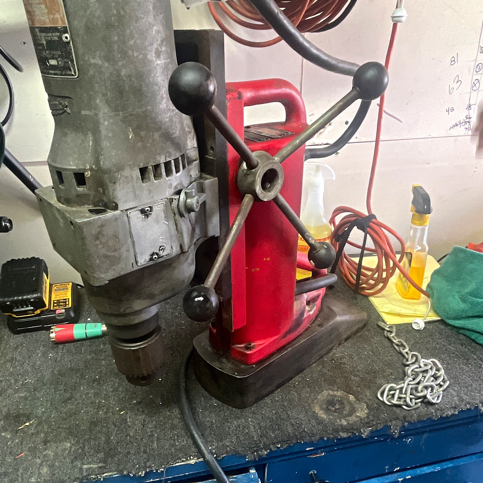 Magnetic Drill Press Electric Manual 3/4in Chuck 120V 1HP 450RPM 2MT