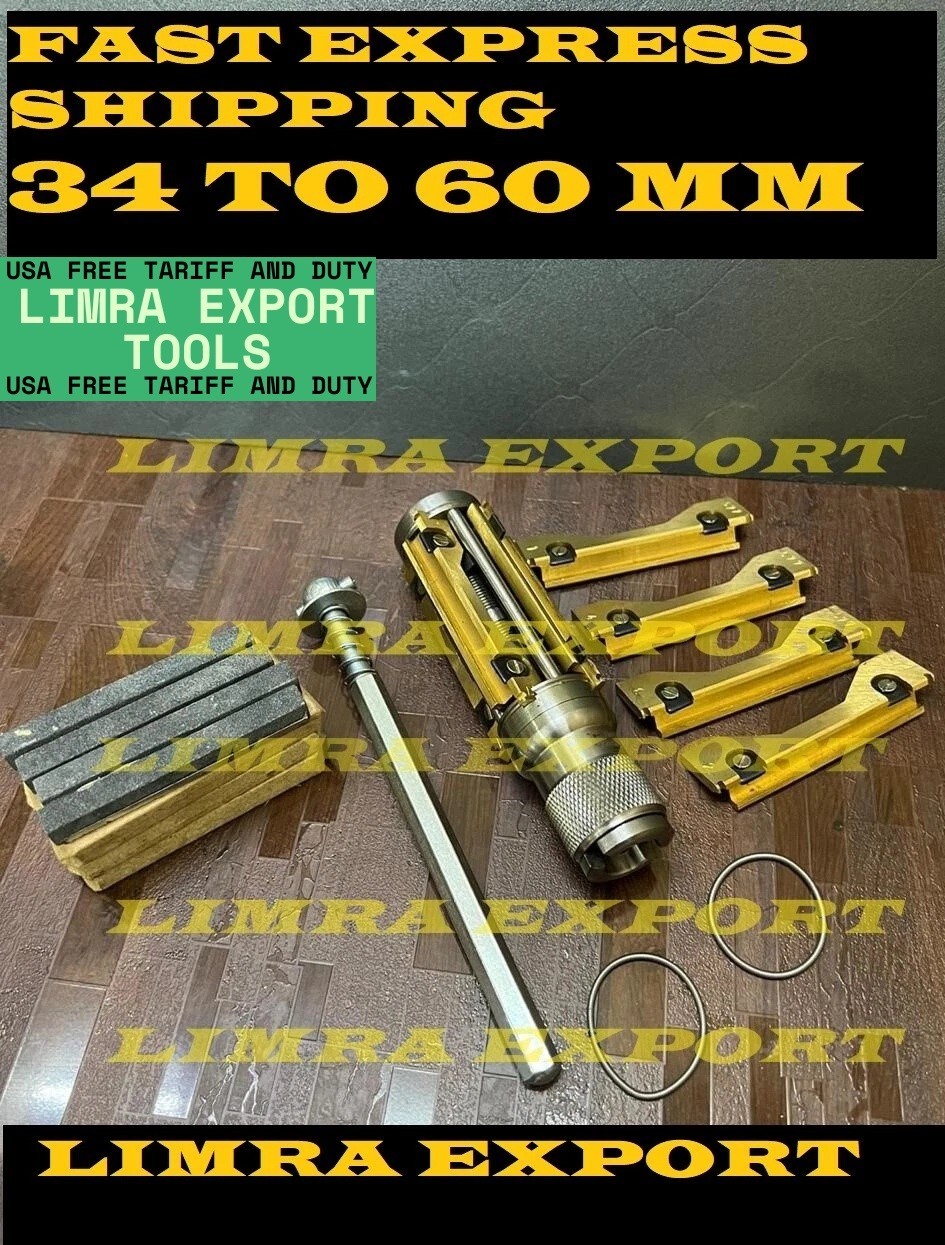 Cylinder Engine Hone Kit 34 TO 60MM Honing Machine +Green Stones & Wooden Blocks