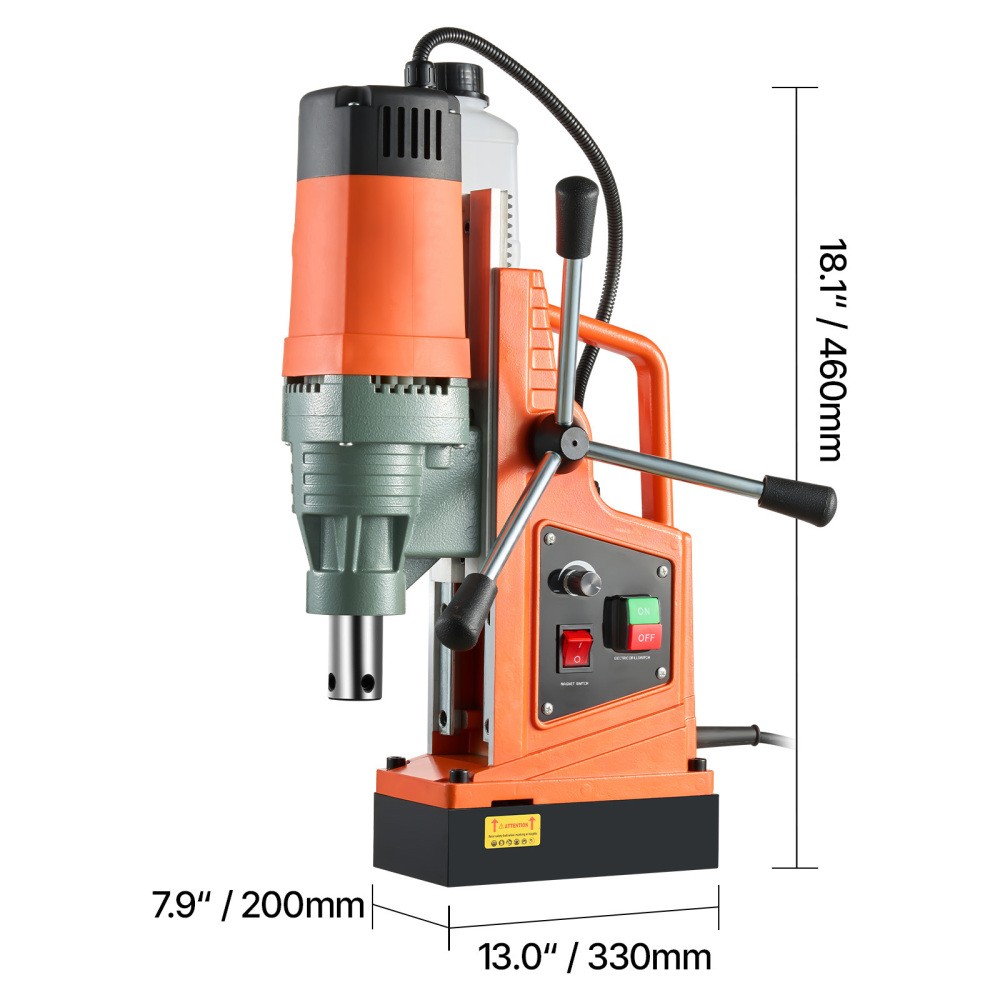1550W Magnetic Drill,2922 lbf Portable Electric Mag Drill Press Drilling Machine
