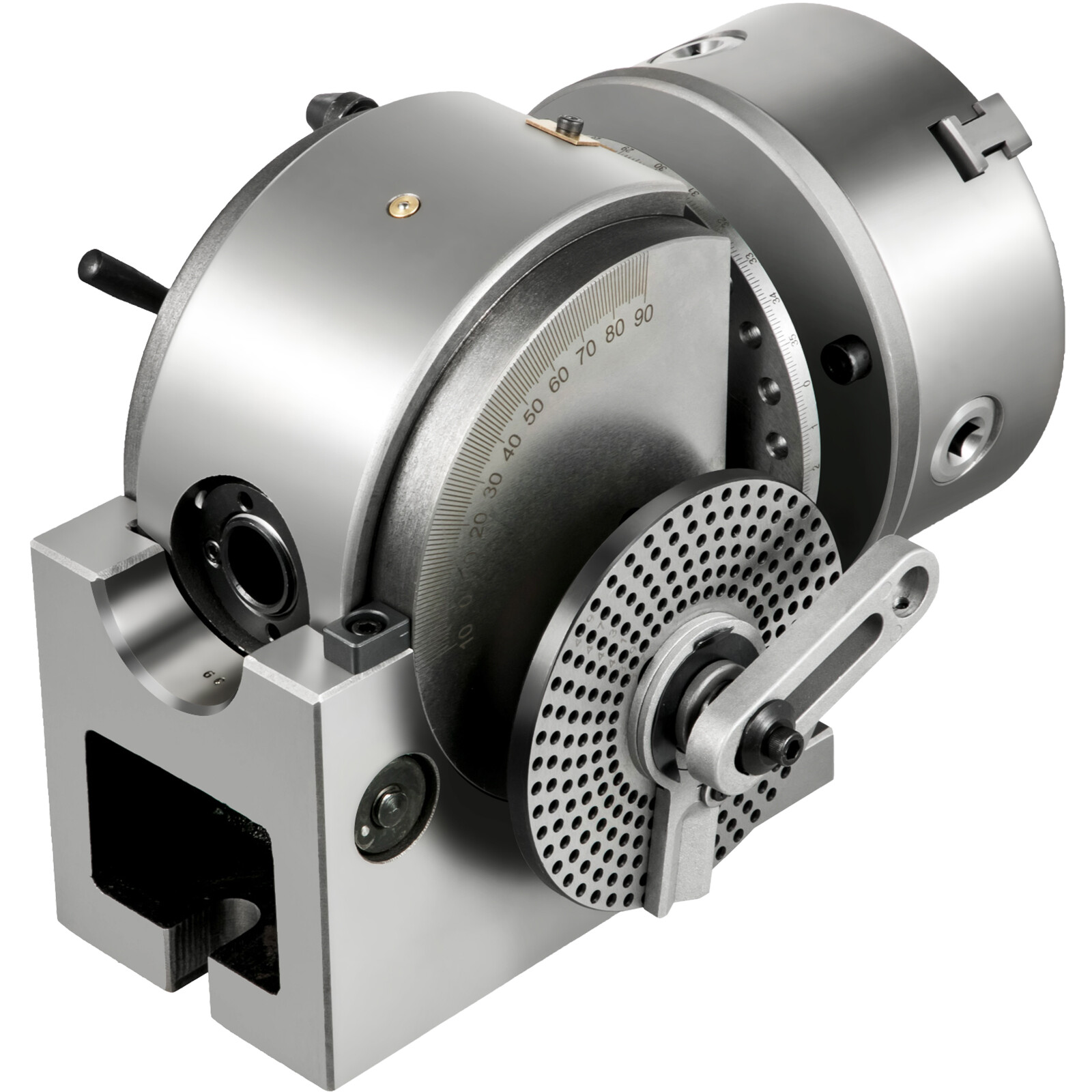 Indexing Dividing Head BS-1 6″ 3 Jaw Chuck & Tailstock for CNC Milling Machine