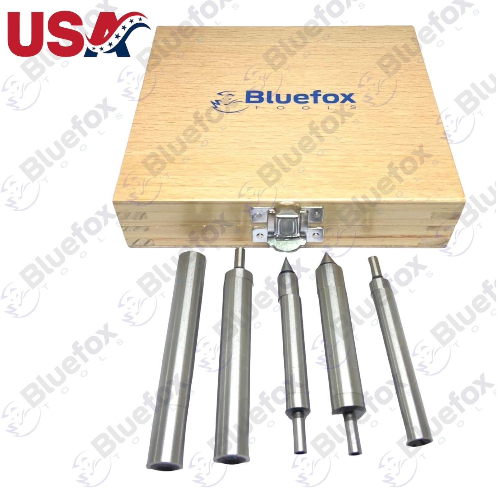 Precision 5 Piece Center and Edge Finders Set Hardened Tool Steel Imperial Std