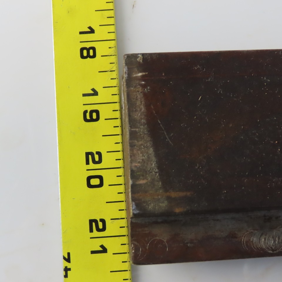 36″ Press Brake Forming V Angle Die Block 1/2″ Tang 2-3/8″ Ht. 1-3/8″ Thick