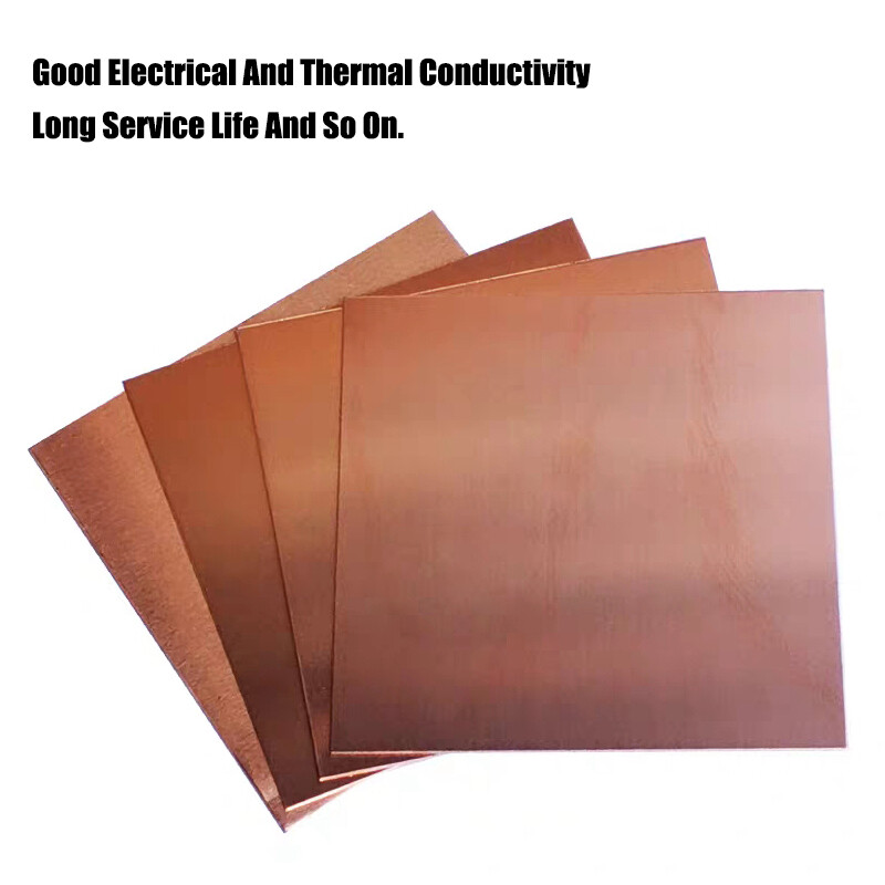 0.5mm-5mm Thick T2 Pure Copper Plate / Sheet Copper Block Laser Cut Metal Sheets