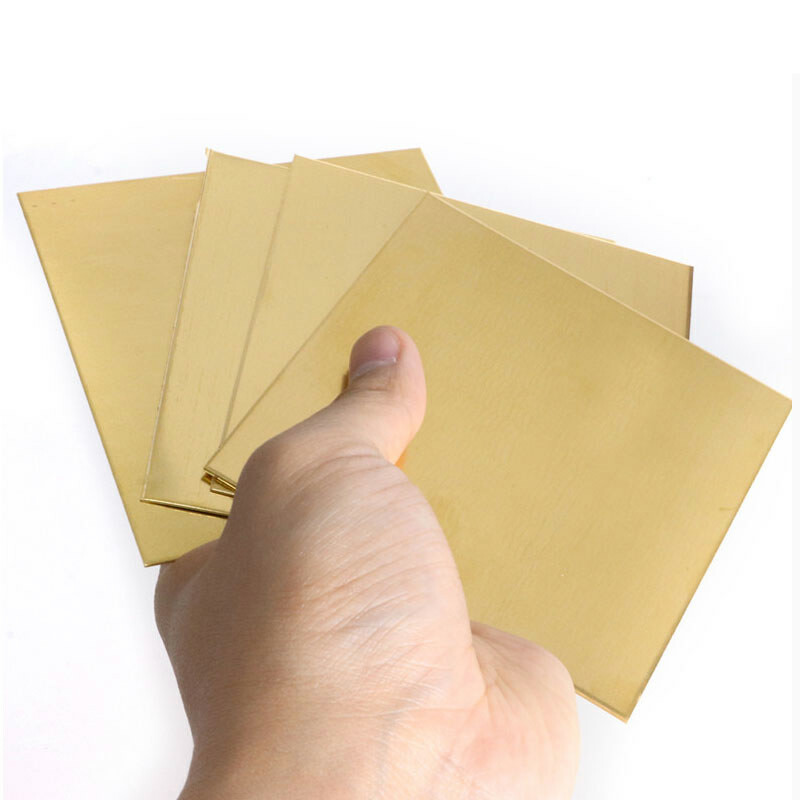 100~300mm CuZn40 H62 Brass Metal Flat Plate Square Sheet Foil Thick 0.5mm – 6mm