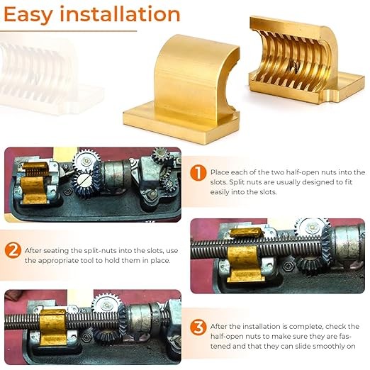 Brass Half Nuts / Split Nut Kit For Atlas / Craftsman 10F-12 10″ & 12″ Lathe US
