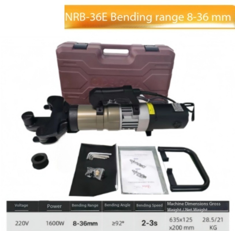 Handheld Rebar Bender Straightener and Bending Machine—Electric and Portable