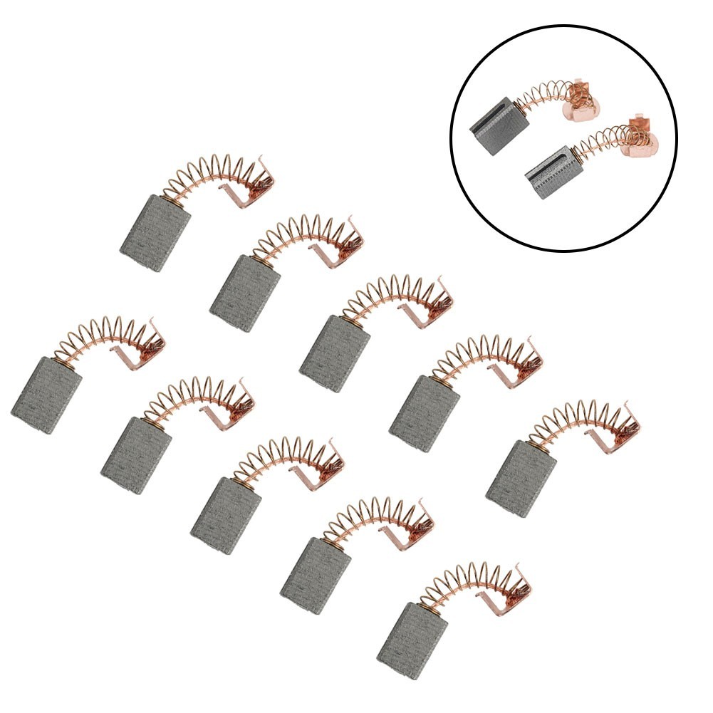10 Diagonal Grinder Carbon Brushes 5x8x12mm For Black Decker G720 Power Tools
