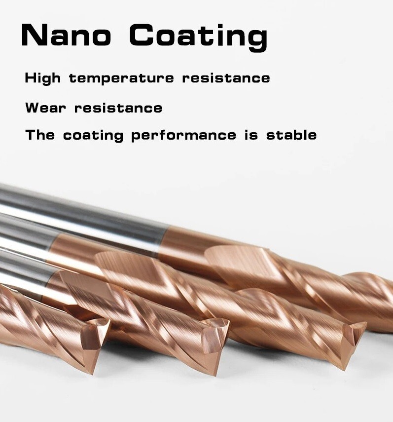 Carbide End Mill Alloy Coating Tungsten Steel Cutting Tool CNC Maching HRC55 Kit