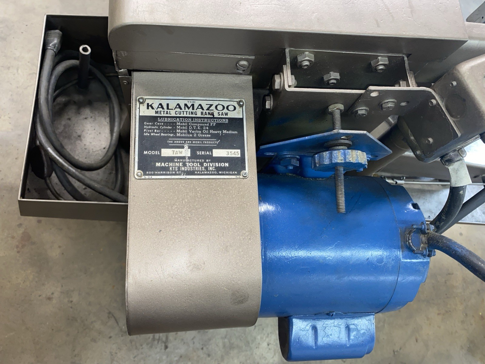 Kalamazoo 7AWH Automatic Horizontal Metal Band Saw Geared Head 110×60