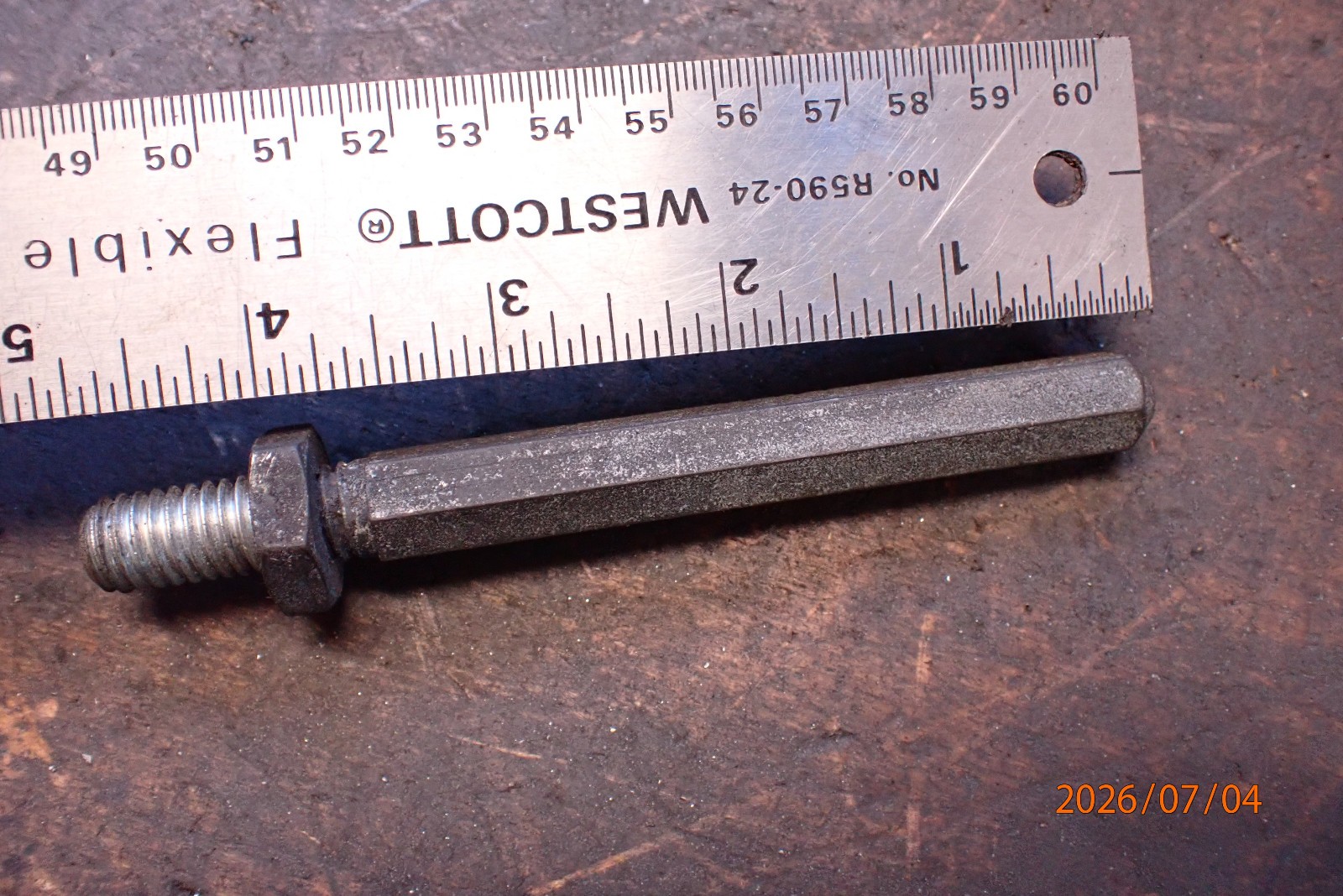 VINTAGE CRAFTSMAN 6X48 BELT SANDER BASE CASTING STOP ROD 7/16-14 THREAD