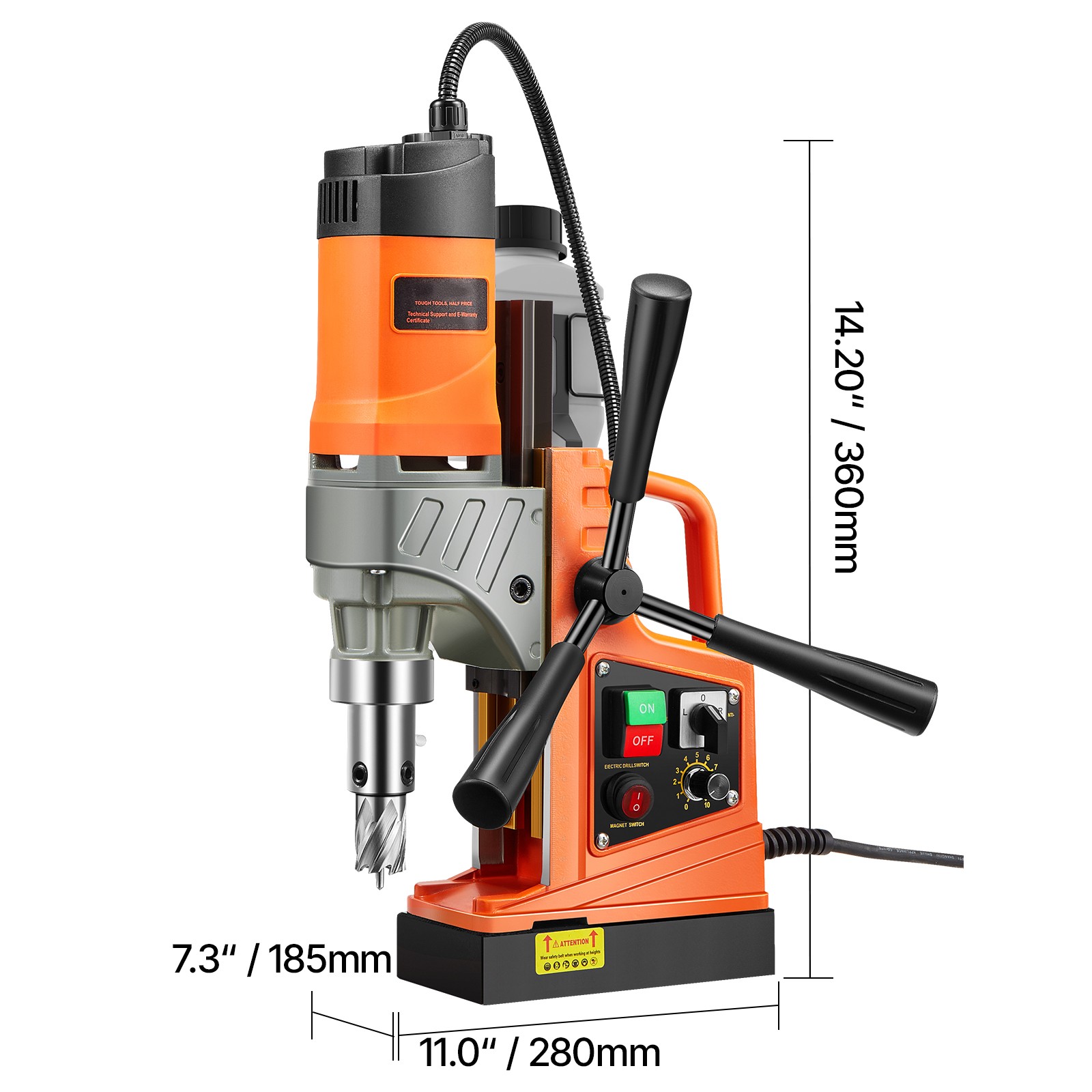Magnetic Drill 1450W 12800N Portable Mag Drill Press 800RPM