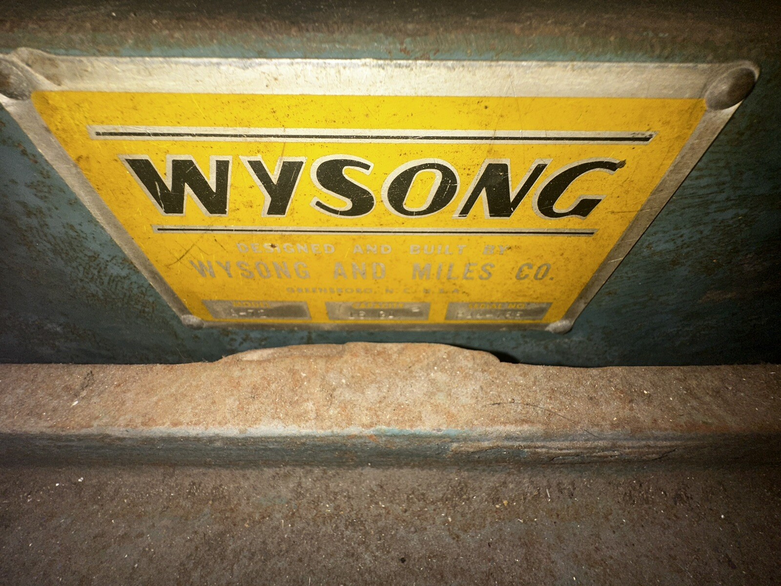 Wysong A-72 Shear 84″ 7ft Air 18Ga Guillotine Pneumatic Sheet Metal Working FLR