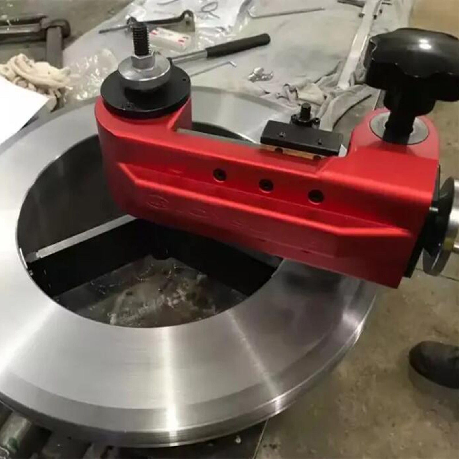 Manual Flange Facer, Hand Powered Quick Facer for Flange/ Pipe Repair 1-13.7″