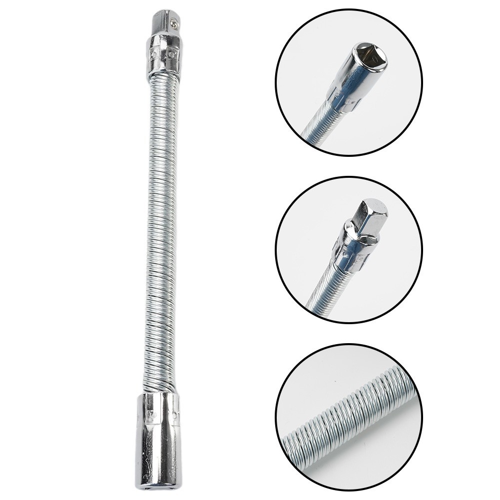 Socket Extension Flexible 45#steel 90-degree Bend Polished Chrome Plating