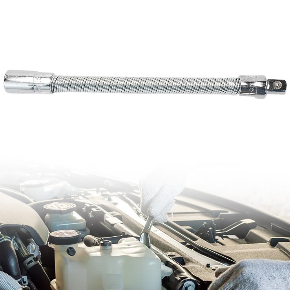 Socket Extension Flexible 45#steel 90-degree Bend Polished Chrome Plating