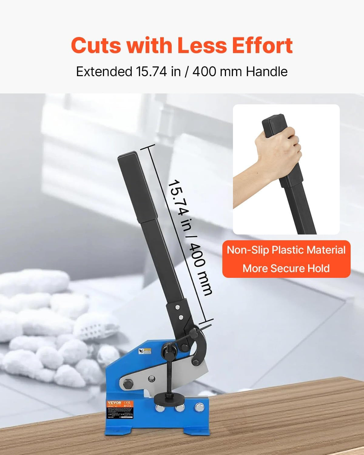 5″ Manual Metal Shear HS-5 Benchtop Cutter Heavy Duty Q235 Steel