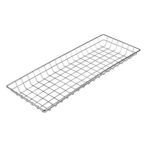 Marlin Steel Storage Basket Rectangular Chrome Plated Steel Mesh 1 3/8in Silver