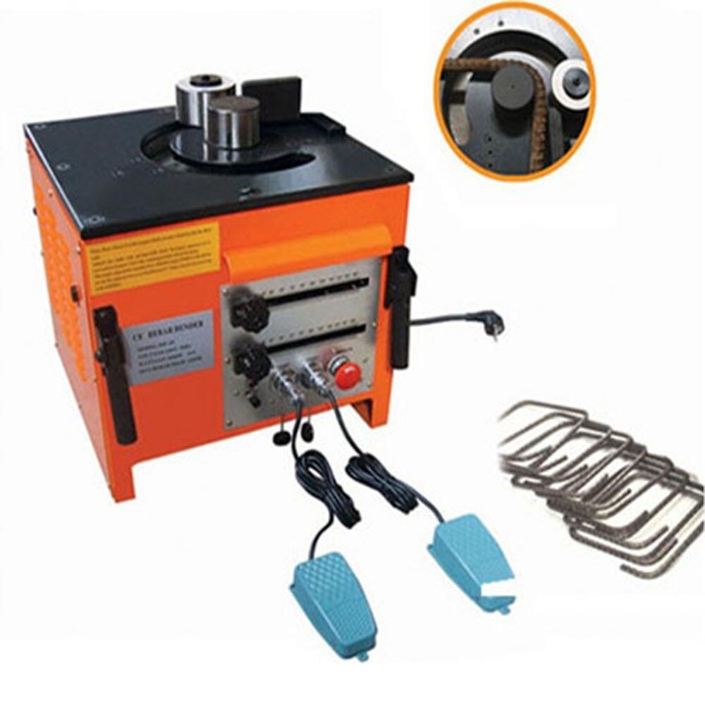 RB32 32mm #10 Electric Rebar Bender Bending Machine 1-1/4″ Steel Rod 3700 Watt