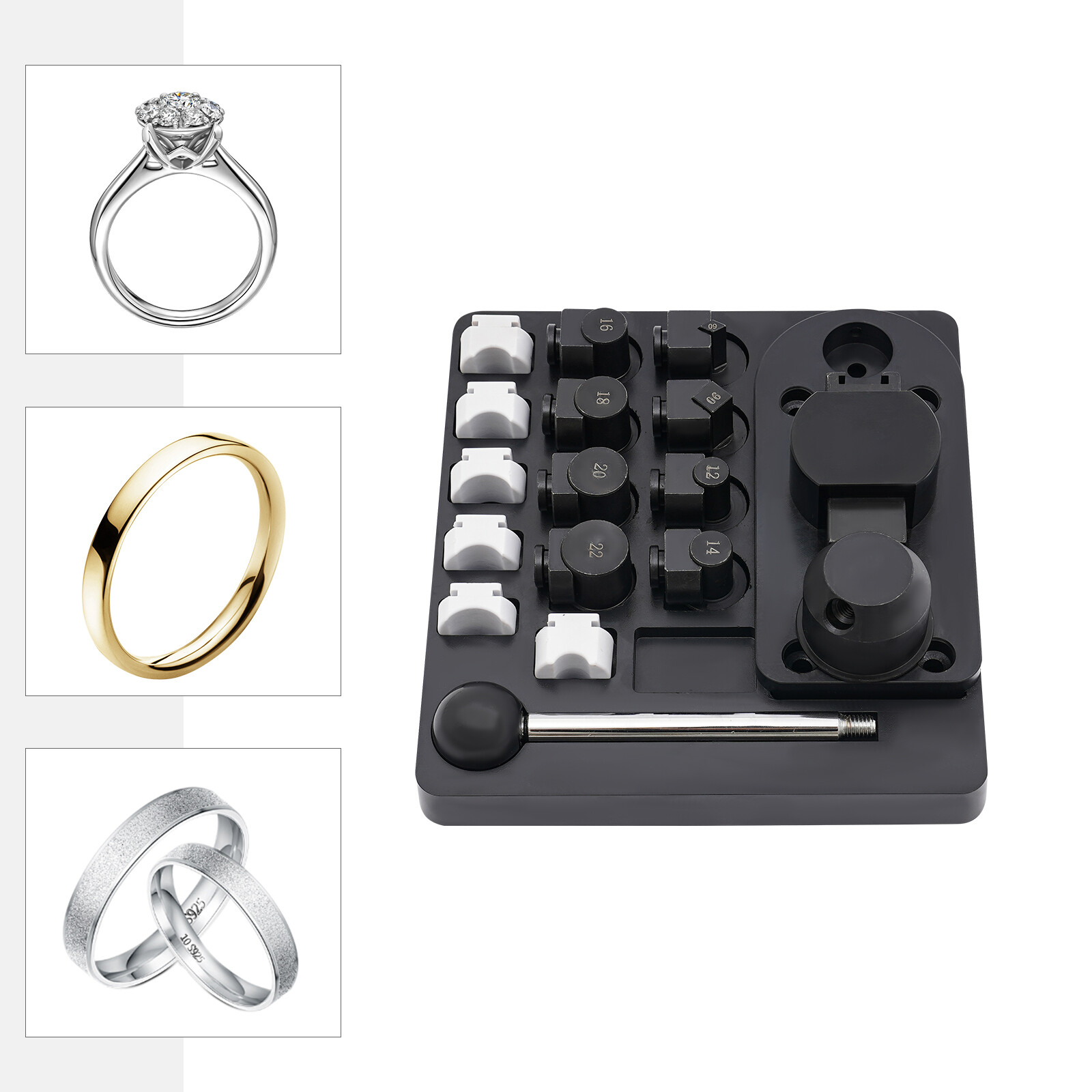 12mm-22mm Manual Ring Bending Tool Jewellery Making Tool Tabletop Ring Bender