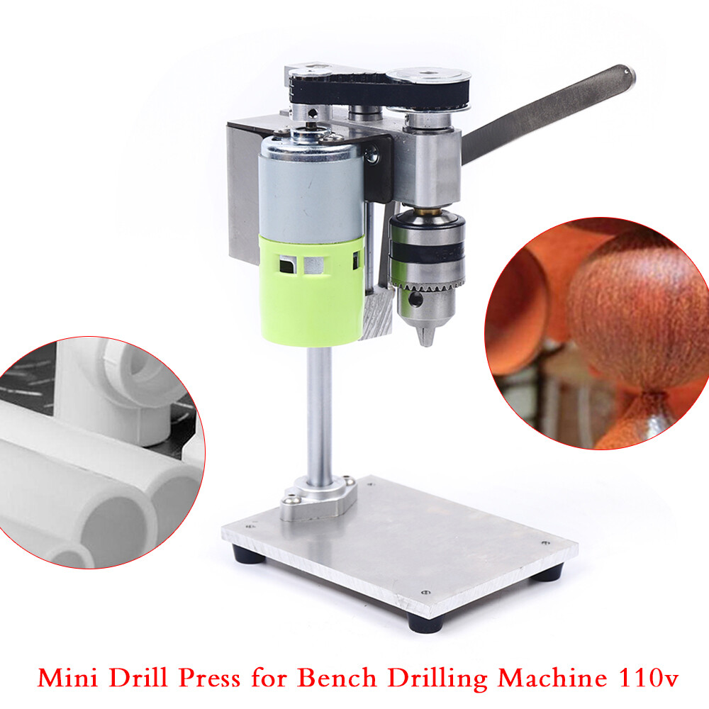 2 Speed Mini Drill Press Bench Jewelers Tabletop Wood Metal Drilling Machine
