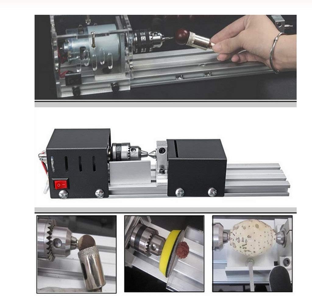 Mini Lathe Machine Tool DIY Woodworking Wood lathe Milling machine Grinding P…