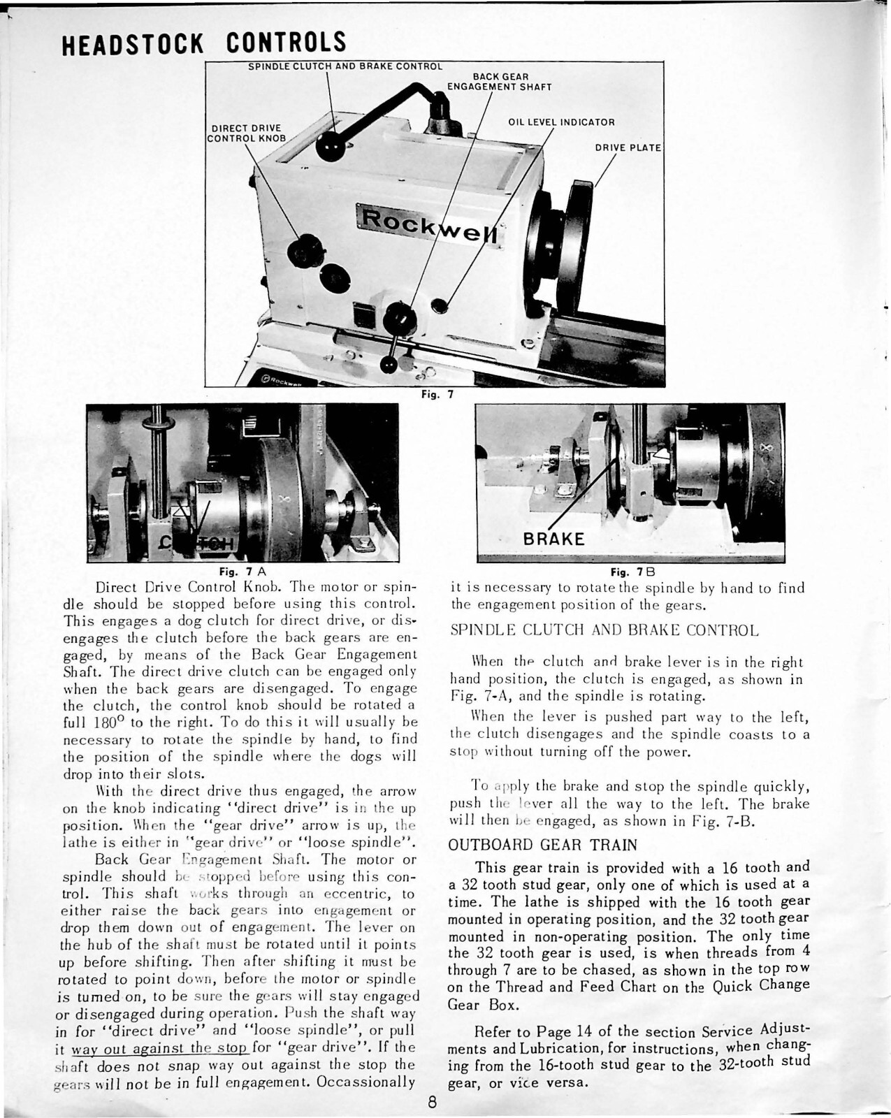 14in Metal Cutting Lathe Operator Maint Manual Fits Rockwell 25-49X PM-414