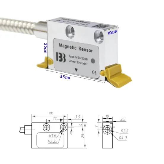 IBB Precision Milling Lathe DRO Magnetic Scale Sensor 5V 0.005mm 5um Encoder