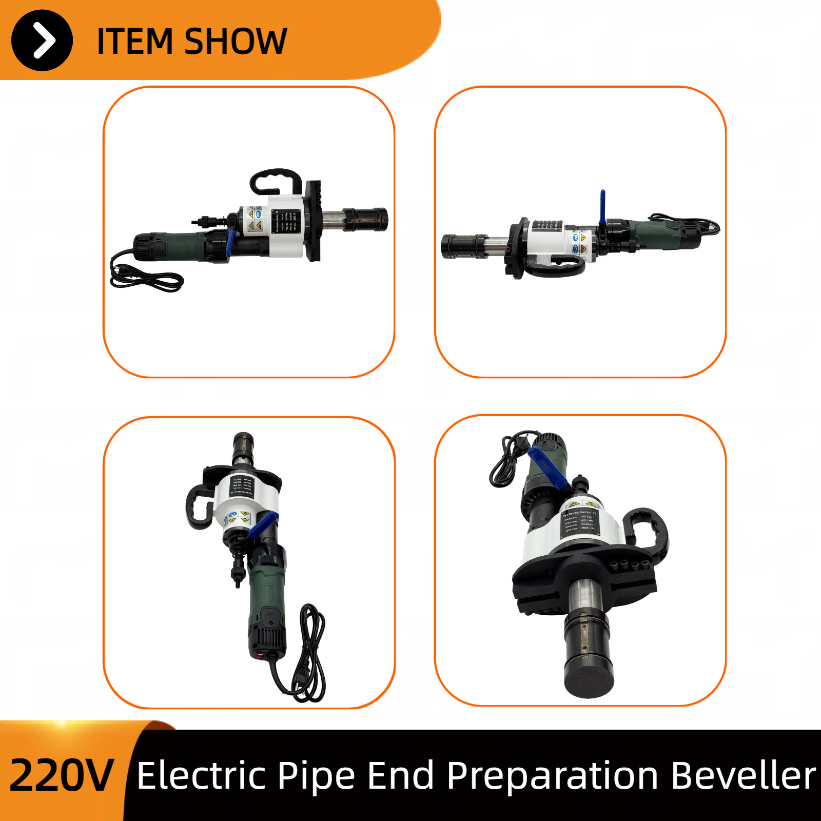 Pipe End Beveling Machine 220V 65-159mm Internal Expanding Type Beveller