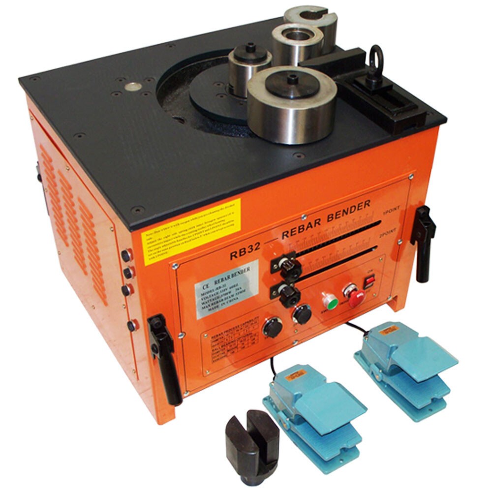 RB32 32mm #10 Electric Rebar Bender Bending Machine 1-1/4″ Steel Rod 3700 Watt