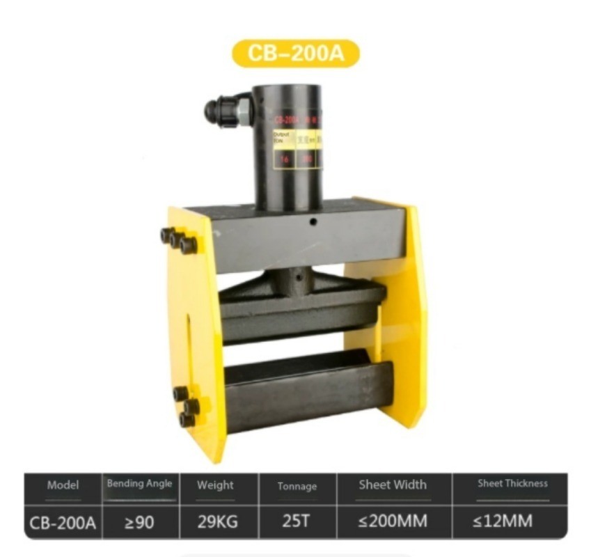 Hydraulic pipe bender for bending elbows, power busbars, and aluminum sheets
