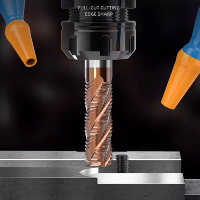 Solid Carbide Roughing End Mill 55° 3/4 Flute For Steel,Aluminum,Stainless Steel