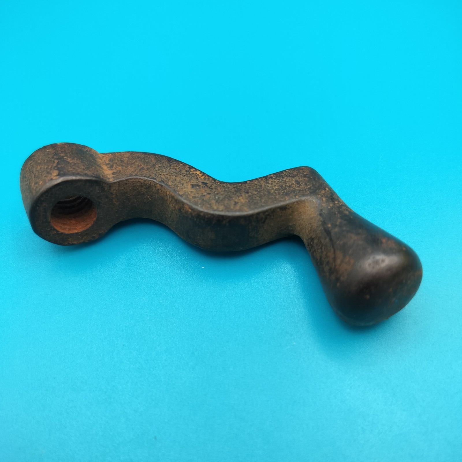 Vintage Cast Iron Crank Handle Machine Tool Lathe Grinder Press 3.5″ Threaded