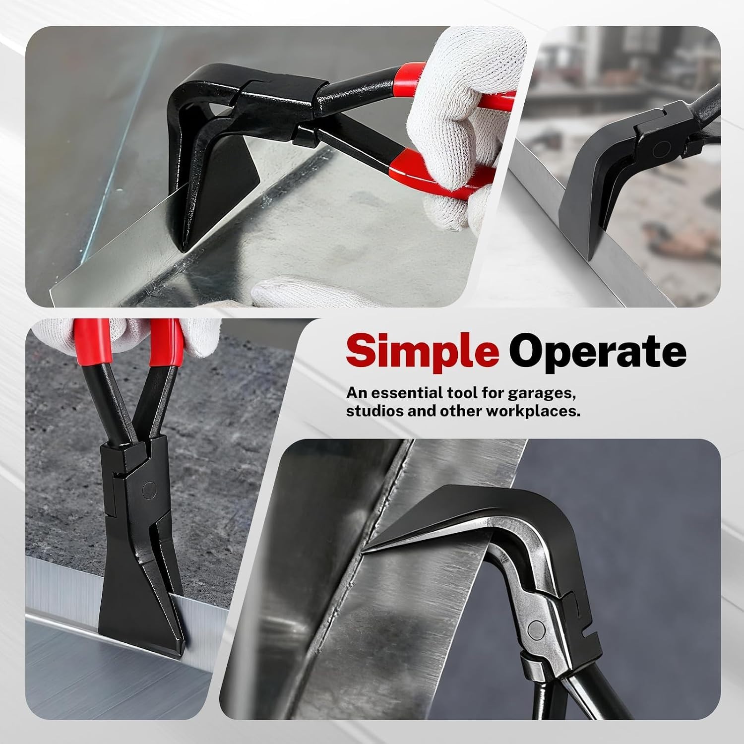 Durable 3-Piece Metal Bending Pliers Set with Comfortable Grip – 2.38″ Wide