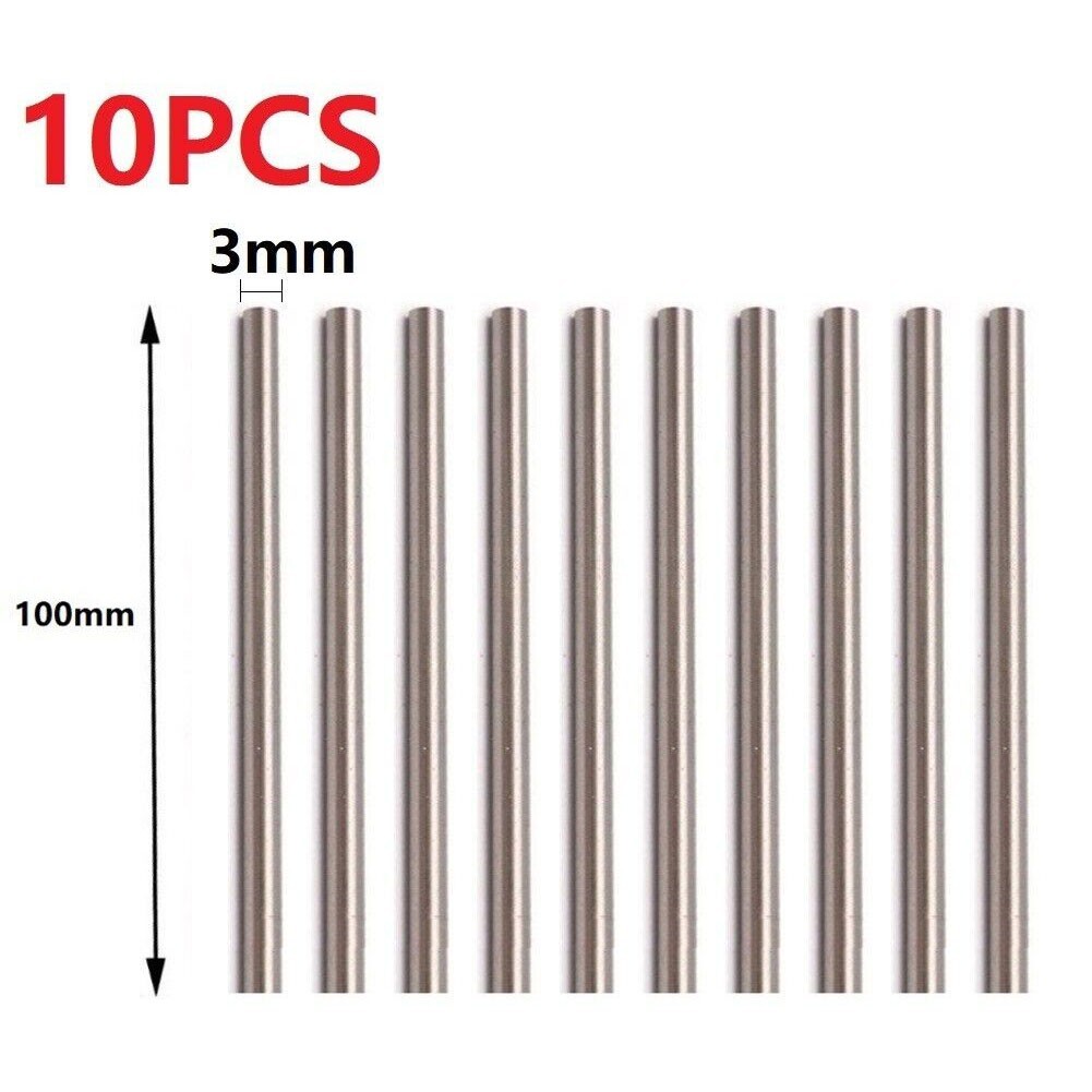 1.5-4MM High Speed Steel Round Bar Straight Shank Metric Rod Lathe Tool Silver