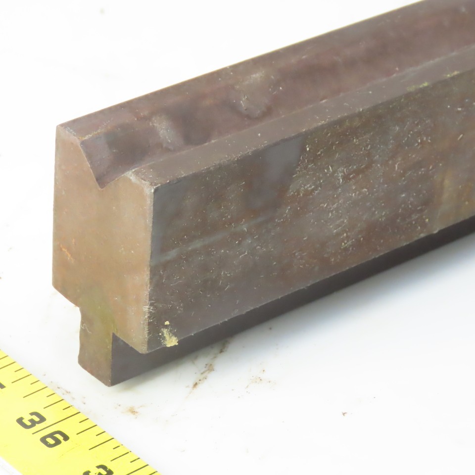 31″ Press Brake Forming V Angle Die Block 1/2″ Tang 2-3/8″ Ht. 1-3/8″ Thick