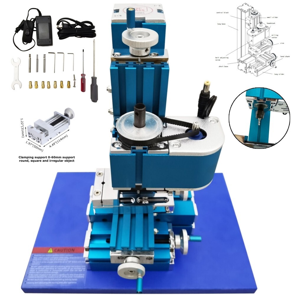 Metal Working Mill/Drill Teaching Machine Micro Metal Drilling Milling Machine