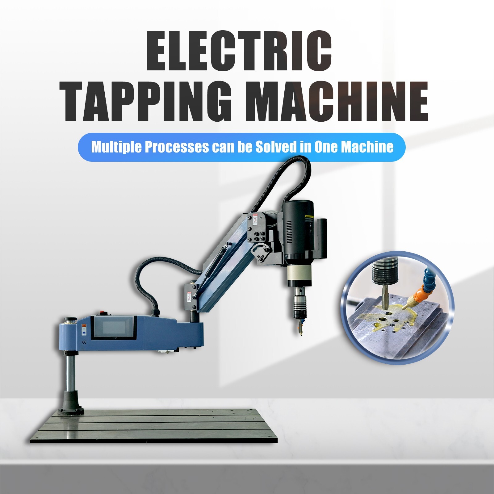 US Stock 110V SFX-M24HR Auto oil Electric Tapping Machine Tapping Range M4-M20