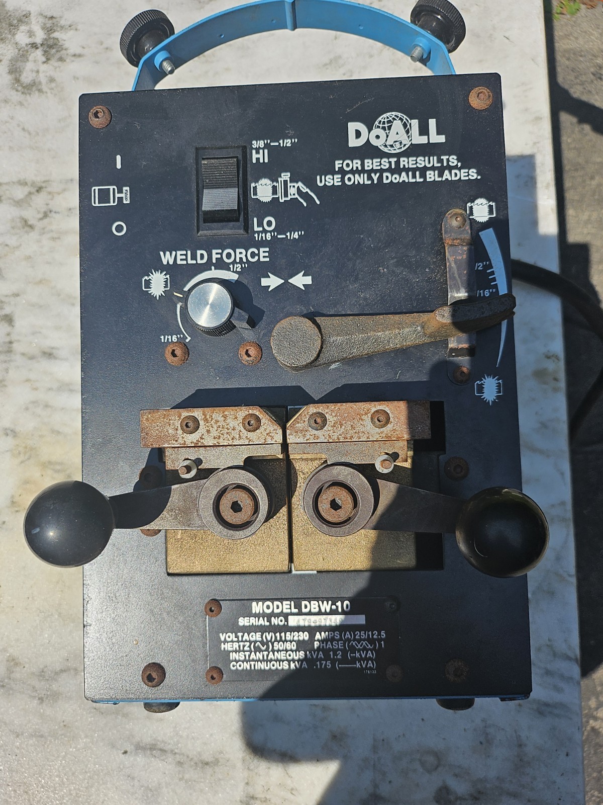 DoAll DBW-10 Bandsaw Blade Welder Portable