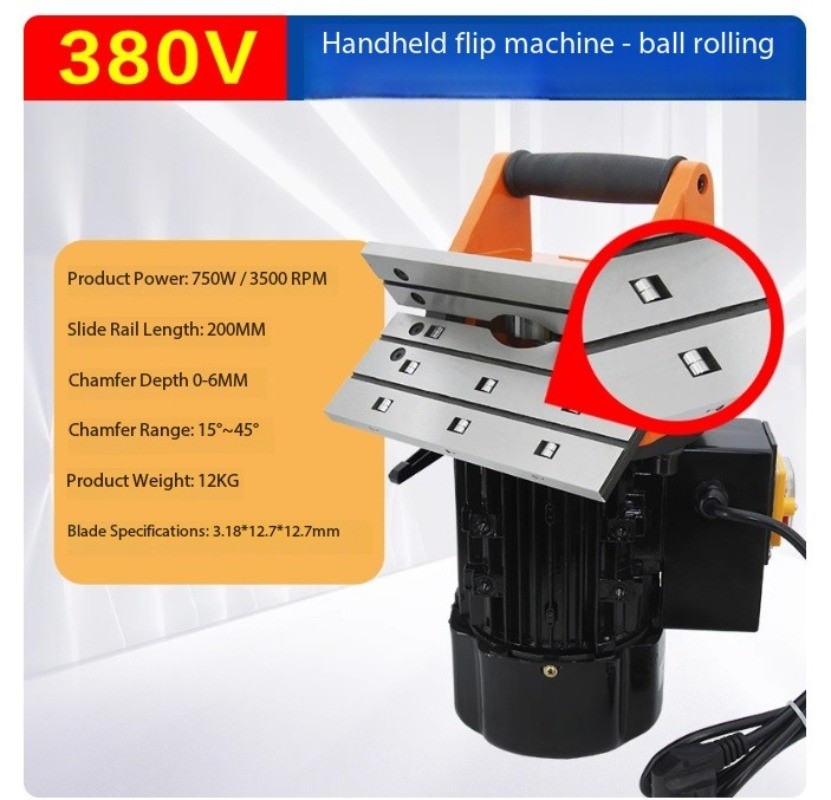 Handheld 45-Degree Beveling Machine Handheld Straight-Edge Metal Beveling Tool