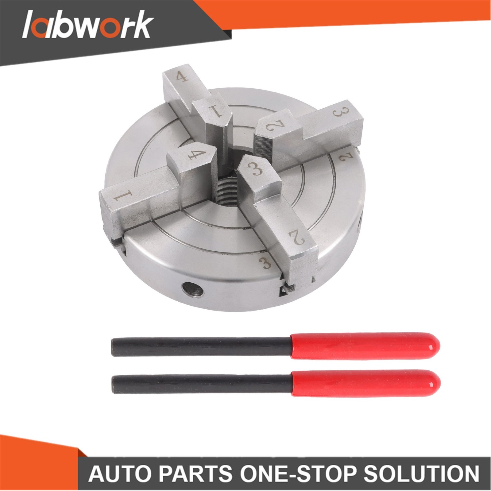 Labwork 4 Inch 4 Jaw Lathe Chuck Set 1×8 TPI Self Centering Chuck