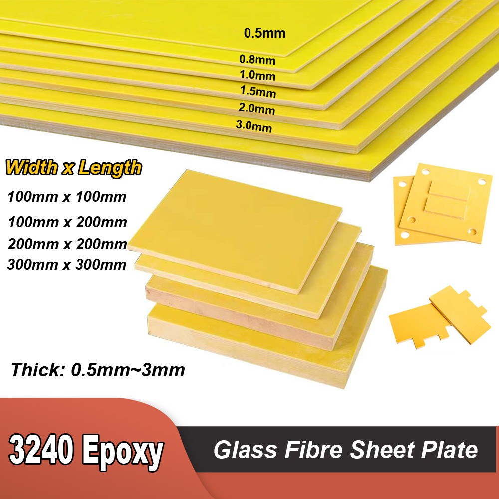 Glass Fibre Sheet Plate Thick 0.5mm-3mm 3240 Epoxy Fibreglass Plate 100mm-300mm