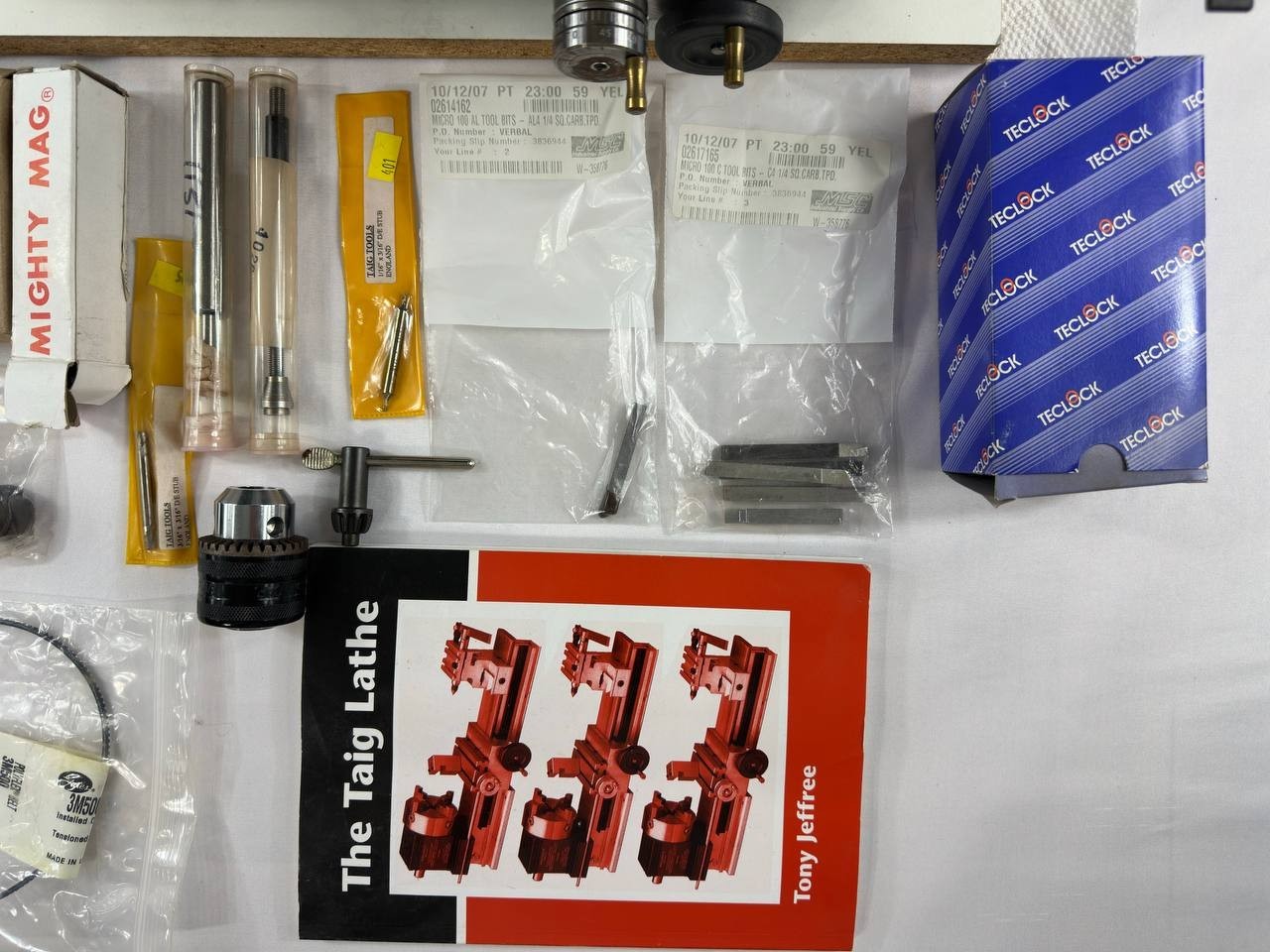 TAIG Micro Lathe II Model 4500 Bench Lathe w/ Accessories